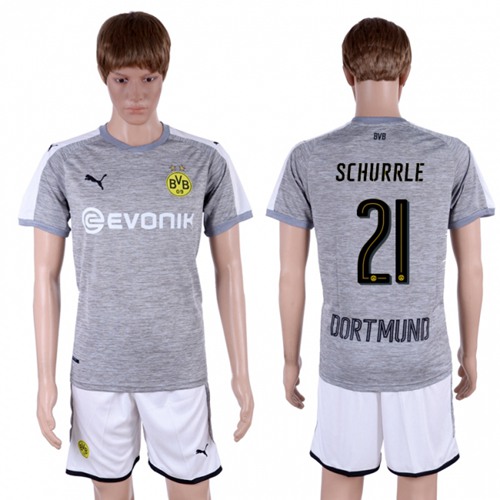 Dortmund #21 Schurrle Grey Soccer Club Jersey